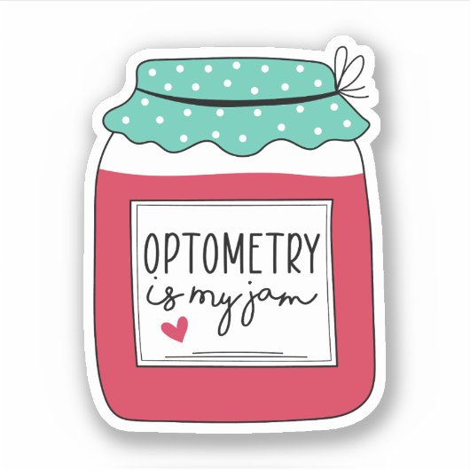Optometrie is mijn jam, Optometrist Gift Sticker (Voorkant)