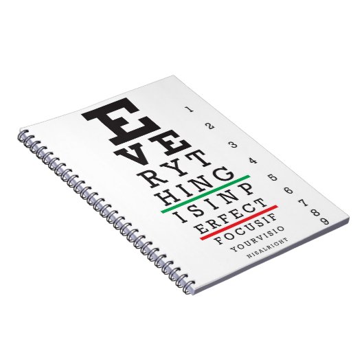 Optometrie Ooggrafiek Notitieboek (Rechterzijde)