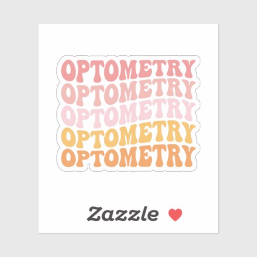 Optometrie, Optometrist Gift, Optometry Student Sticker (Vel)