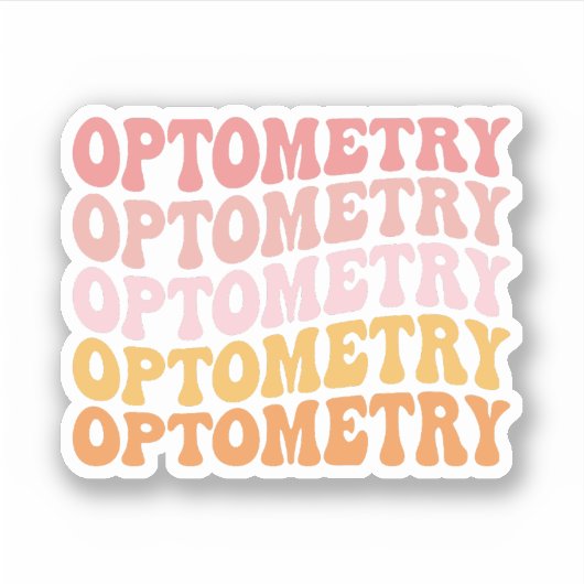 Optometrie, Optometrist Gift, Optometry Student Sticker (Voorkant)