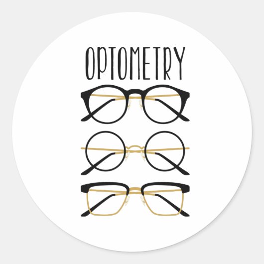 Optometrie Ronde Sticker (Voorkant)