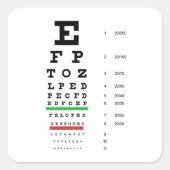 Optometrieontwerp met oogdiagram vierkante sticker (Voorkant)
