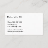 Optometrieontwerp Visitekaartje (Achterkant)
