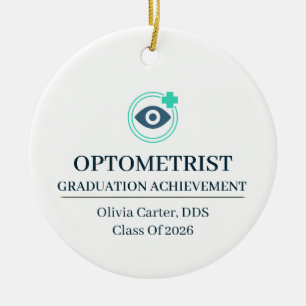 Optometrist Aangepaste Naam Sinds Jaar Keramisch Ornament