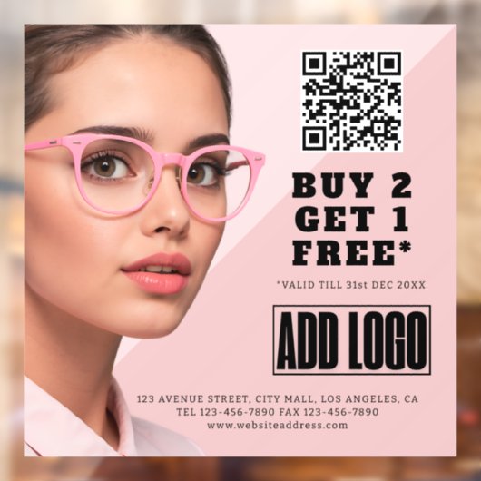 Optometrist Brilbedrijf QR-code Raamsticker (Vel 2)