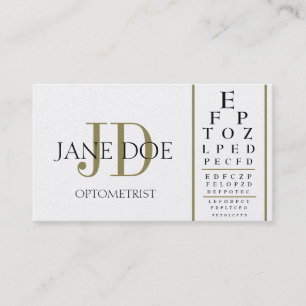 Optometrist Chart Deluxe Gold Visitekaartje
