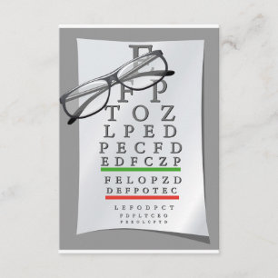 Optometrist Chart Invitations Kaart