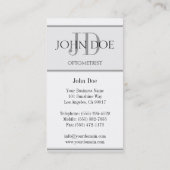 Optometrist Chart White Visitekaartje (Achterkant)