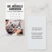 Optometrist Dokter | Phoropter Apparatuur Sessie Visitekaartje (Voorkant / Achterkant)