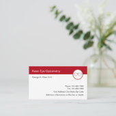 Optometrist en brillenontwerp visitekaartje (Staand voorkant)