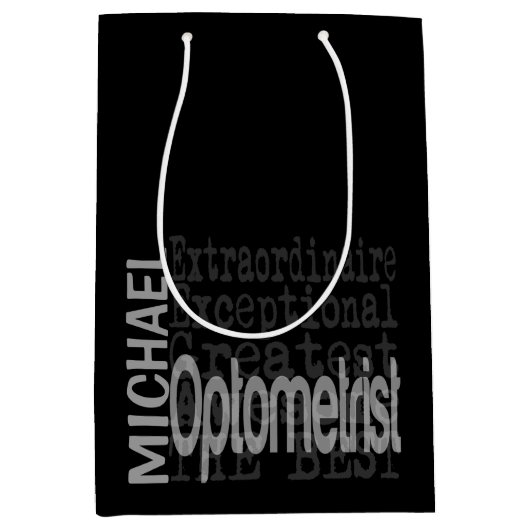 Optometrist Extraordinaire CUSTOM Medium Cadeauzakje (Voorkant)