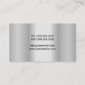 Optometrist Eye Glasses modern zilver Visitekaartje (Achterkant)