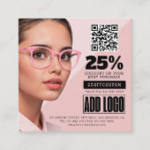 Optometrist Eyewear Business QR-code Kortingskaartje (Voorkant)