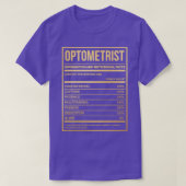 Optometrist Funny Optometry Nutrition Label in Gol T-shirt (Design voorkant)