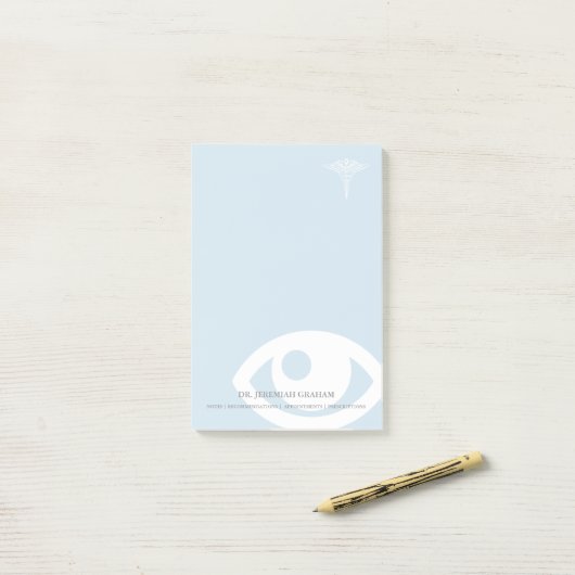 Optometrist | Gepersonaliseerde naam van Eye Speci Post-it® Notes (Op bureau)