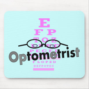 Optometrist Gifts, Eyeglassen en Eyechart Design Muismat