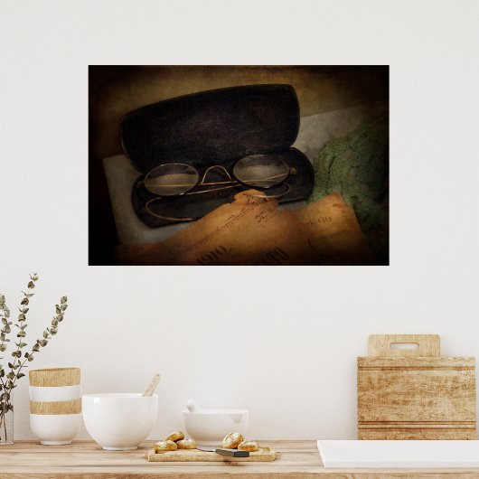 Optometrist - glazen voor lezen poster (Keuken)