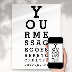 Optometrist Grafiek Maak Je Eigen Bericht Poster