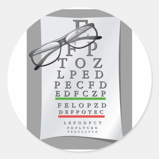 Optometrist Grafiek Stickers (Voorkant)