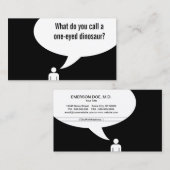 optometrist grap / dinosaurus grap visitekaartje (Voorkant / Achterkant)