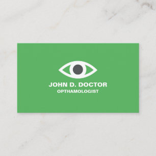 Optometrist groen visitekaartje