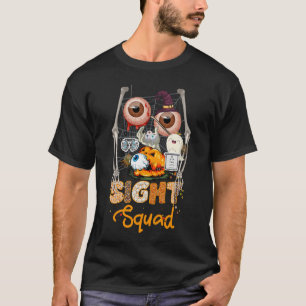 Optometrist Halloween Sight Squad Witch Pumpkin op T-shirt
