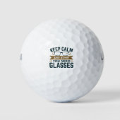Optometrist Keep Calm Advertentie U heeft bril nod Golfballen (Voorkant)