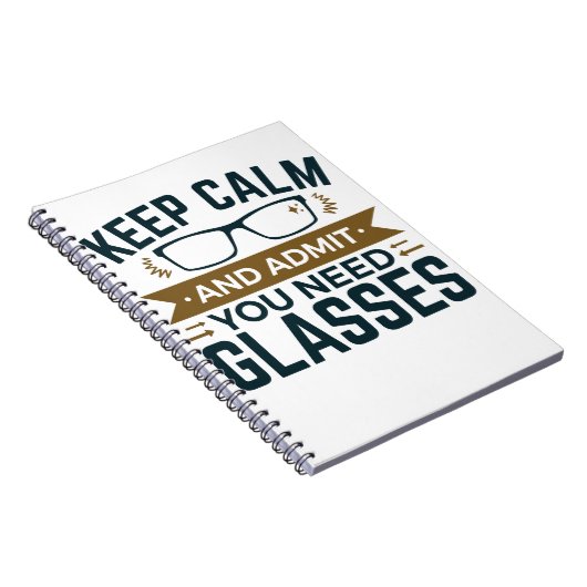 Optometrist Keep Calm Advertentie U heeft bril nod Notitieboek (Rechterzijde)