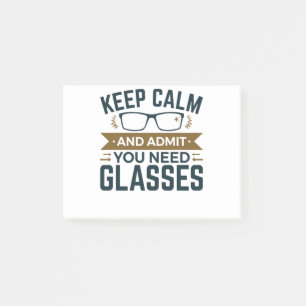 Optometrist Keep Calm Advertentie U heeft bril nod Post-it® Notes