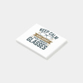 Optometrist Keep Calm Advertentie U heeft bril nod Post-it® Notes (Schuin)
