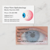 Optometrist of Ophthalmoloog Appointines Visitekaartje (Voorkant / Achterkant)