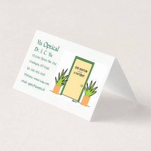 Optometrist Oftalmoloog Cartoon Benoeming Visitekaartjes