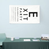 Optometrist Oftalmoloog Exit Pensioenfeest Spandoek (Beurs)