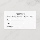 Optometrist Oftalmoloog Oogmode Ontwerp Visitekaartje (Achterkant)