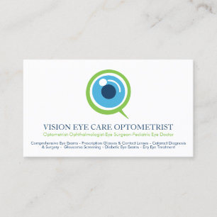 Optometrist Oftalmoloog Oogspecialist Visitekaartje