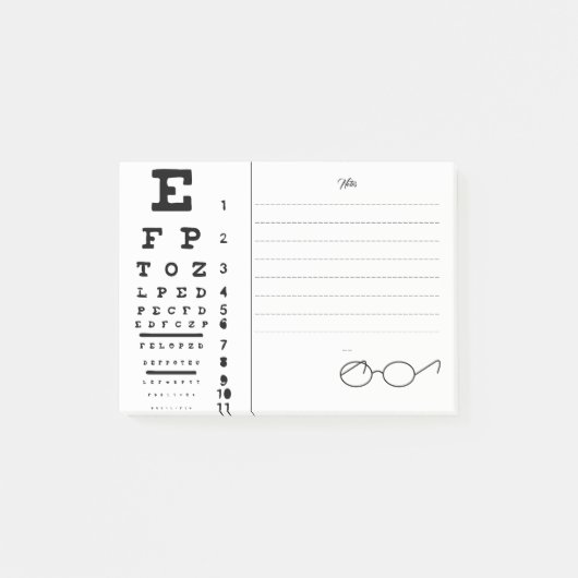 Optometrist oogarts oog bestemming post-it® notes (Voorkant)