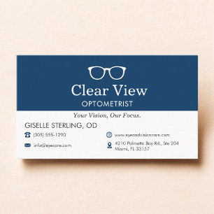 Optometrist oogartsenpraktijk visitekaartje