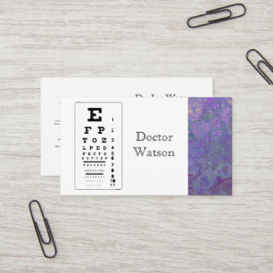 Optometrist oogheelkundige visitekaartje