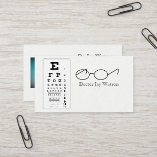 Optometrist oogheelkundige visitekaartje
