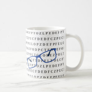 Optometrist Opticien Oogtestkaart en Bril Koffiemok