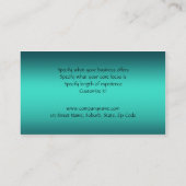 Optometrist optics opticicien eye turquoise visitekaartje (Achterkant)