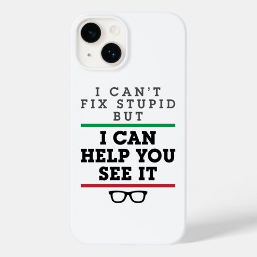Optometrist Optometrie Oftalmologie Zie Stupid Case-Mate iPhone Case (Achterkant)