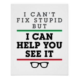 Optometrist Optometrie Oftalmologie Zie Stupid Perfect Poster