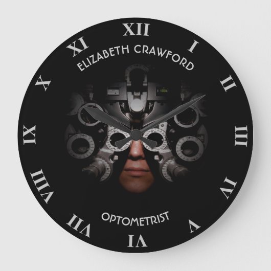 Optometrist Optometrist Test Vision Oftalmoloog Grote Klok (Voorkant)