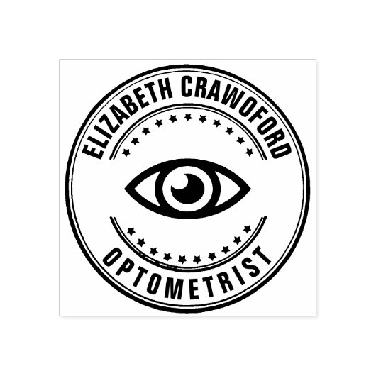Optometrist Optometrist Test Vision Oftalmoloog Rubberstempel (Afrduk)