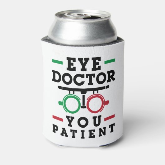 Optometrist Optometry Eye Doctor U Patiënt Blikjeskoeler (Blikje Achterkant)