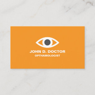 Optometrist oranje visitekaartje