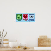 Optometrist Peace Love Optometry Blue Eye Doctor Poster (Keuken)