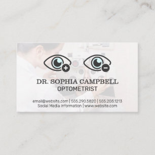 Optometrist Phoropter Oogmetingspictogram Visitekaartje