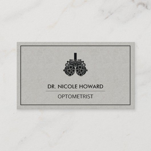 Optometrist | Phoropteruitrusting Visitekaartje (Voorkant)